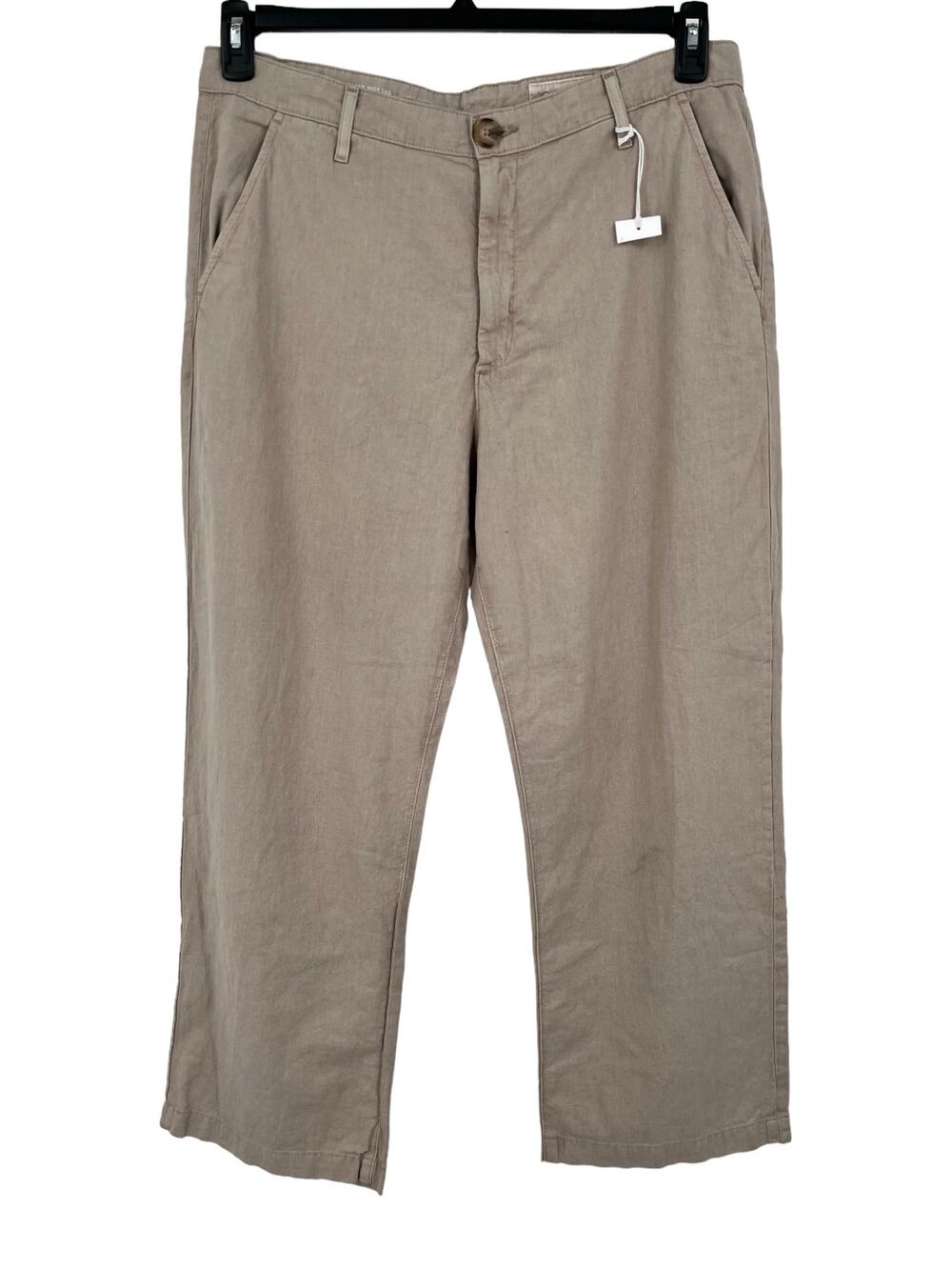 AG Adriano Goldschmied pants Caden Linen Wide Leg tailored trouser size 32